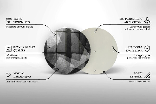 Tagliere in vetro temperato Astrazione geometrica