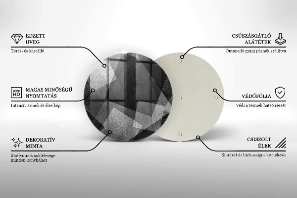 Tagliere in vetro temperato Astrazione geometrica