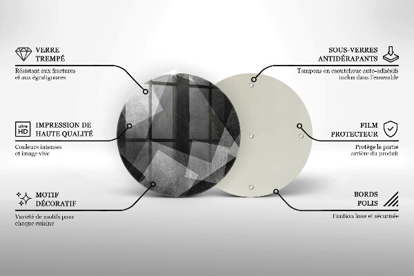 Tagliere in vetro temperato Astrazione geometrica