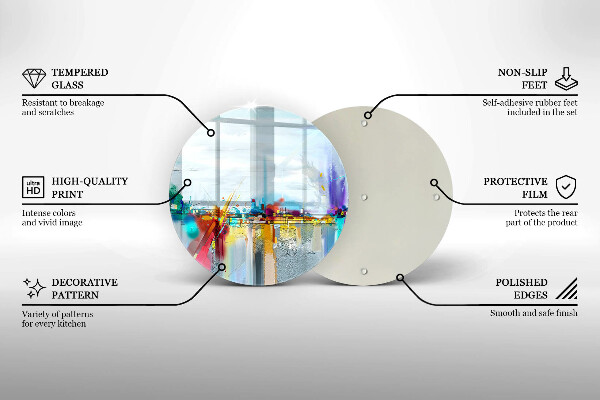 Tagliere in vetro temperato Astrazione dipinta