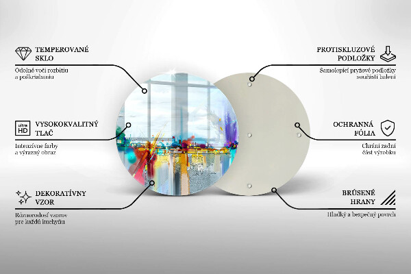 Tagliere in vetro temperato Astrazione dipinta