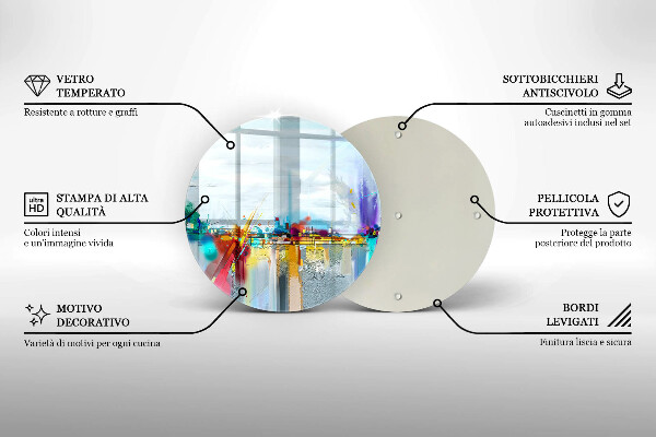 Tagliere in vetro temperato Astrazione dipinta