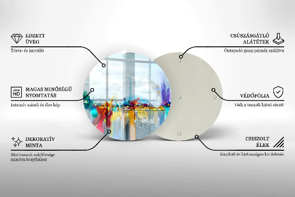 Tagliere in vetro temperato Astrazione dipinta