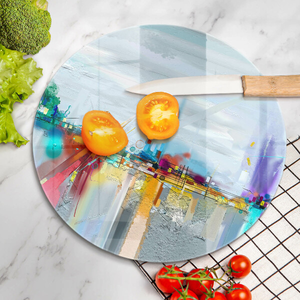 Tagliere in vetro temperato Astrazione dipinta