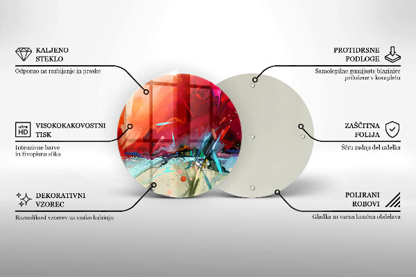 Tagliere in vetro temperato Astrazione dipinta