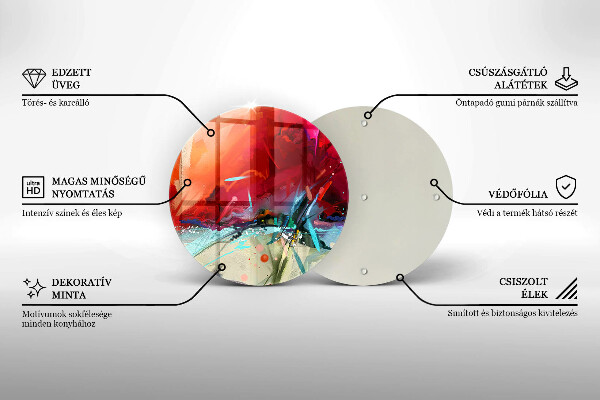 Tagliere in vetro temperato Astrazione dipinta