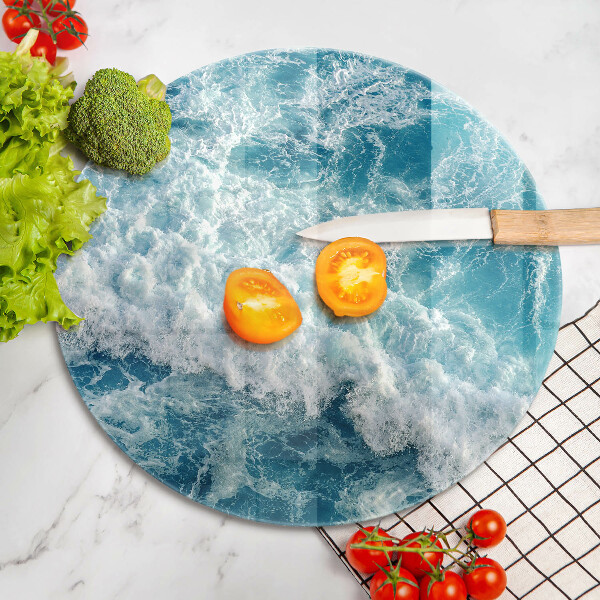 Tagliere in vetro temperato Onde dell'acqua di mare