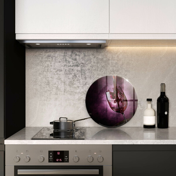 Tagliere in vetro Un bicchiere di vino