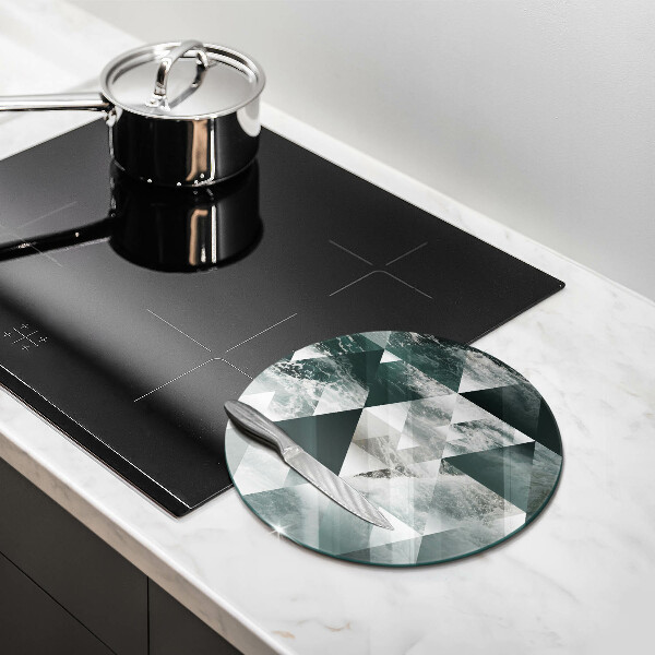 Tagliere in vetro Triangoli e acqua