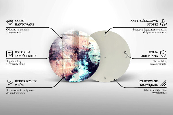 Tagliere in vetro Astrazione dipinta