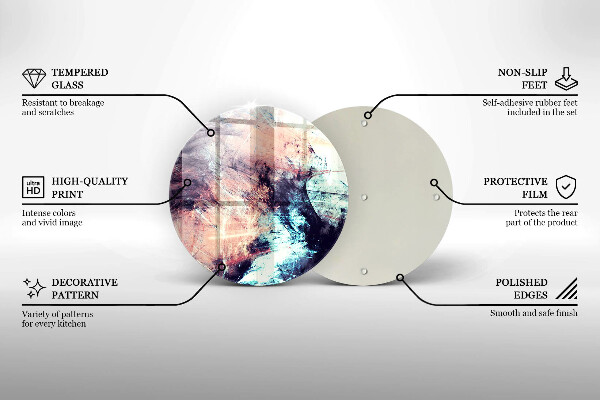 Tagliere in vetro Astrazione dipinta