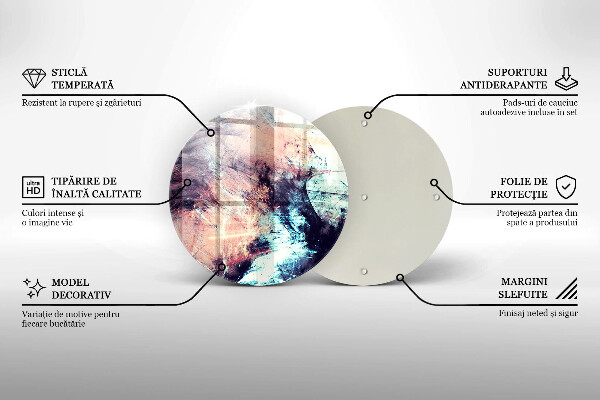 Tagliere in vetro Astrazione dipinta