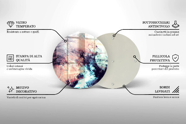 Tagliere in vetro Astrazione dipinta