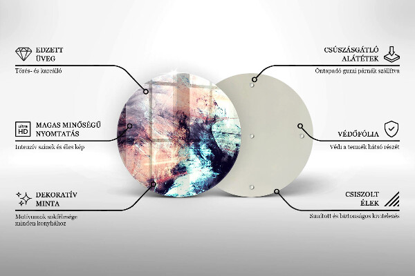 Tagliere in vetro Astrazione dipinta
