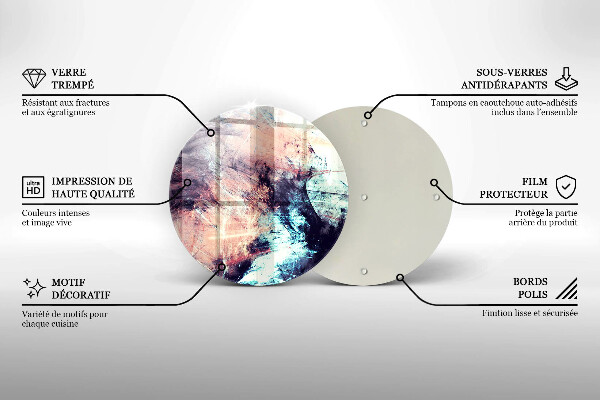 Tagliere in vetro Astrazione dipinta
