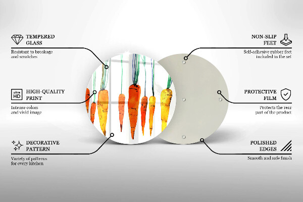 Tagliere in vetro Illustrazione della carota