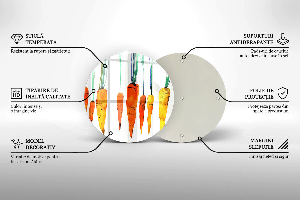 Tagliere in vetro Illustrazione della carota
