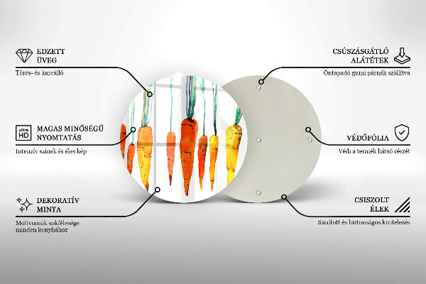 Tagliere in vetro Illustrazione della carota