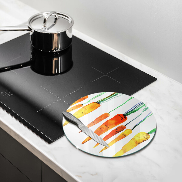 Tagliere in vetro Illustrazione della carota