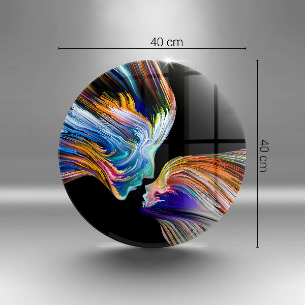 Tagliere in vetro Astrazione del bacio