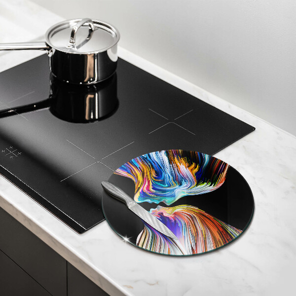 Tagliere in vetro Astrazione del bacio