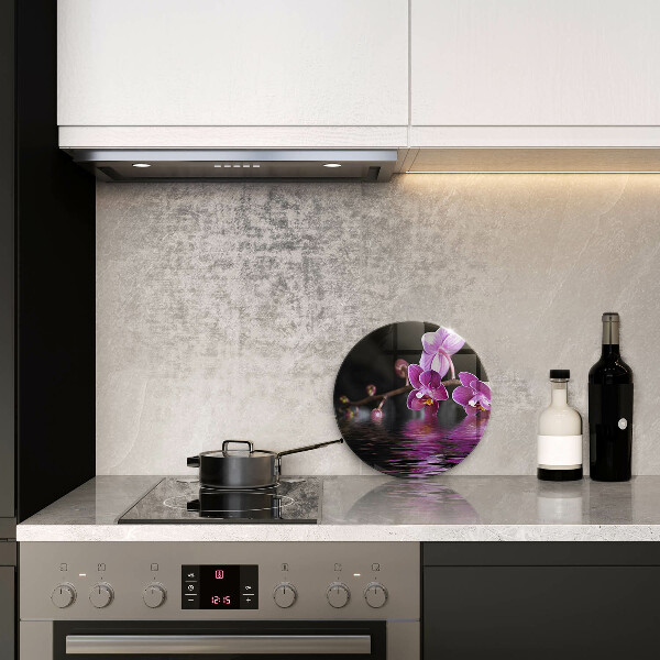 Tagliere in vetro Acqua zen di orchidea