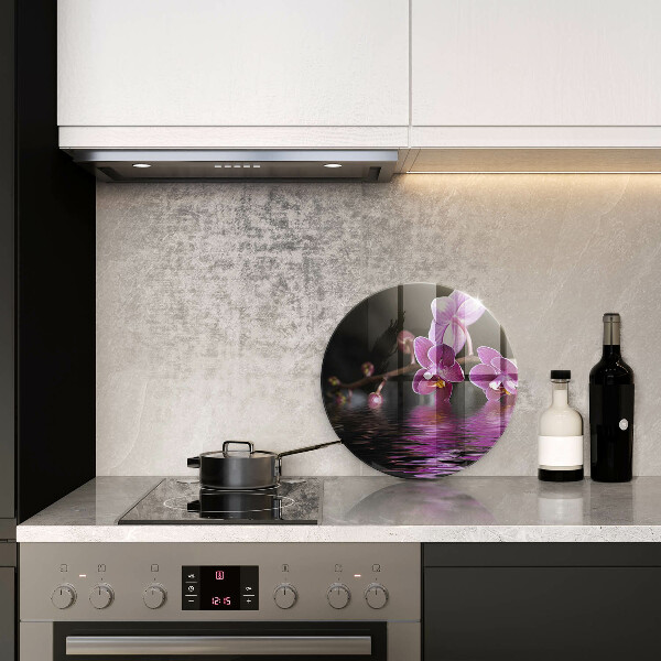 Tagliere in vetro Acqua zen di orchidea