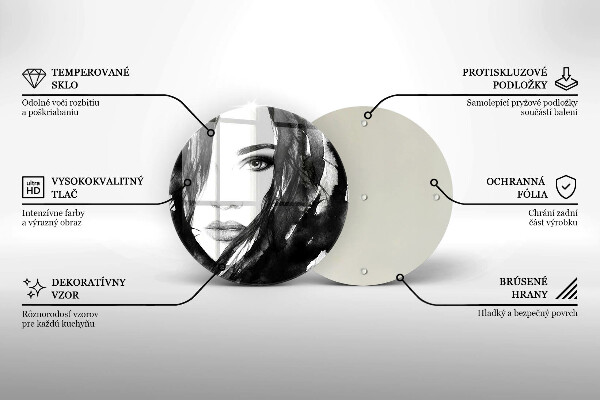 Tagliere in vetro Volto di donna