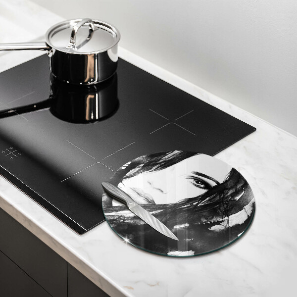 Tagliere in vetro Volto di donna