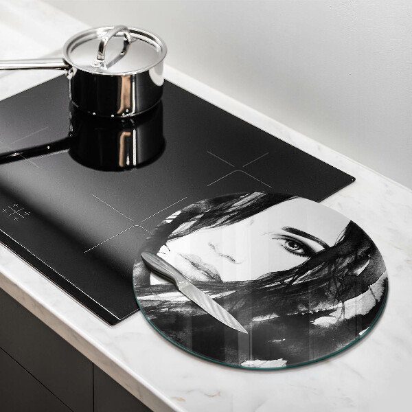 Tagliere in vetro Volto di donna