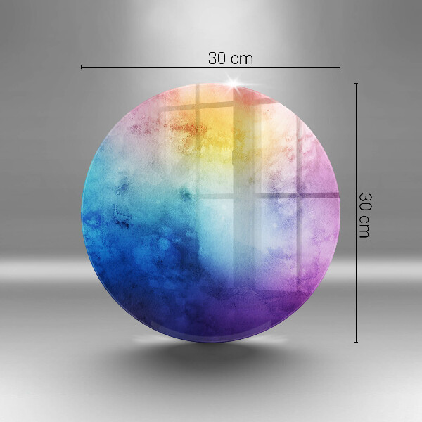 Tagliere in vetro Spruzzi di acquerello arcobaleno