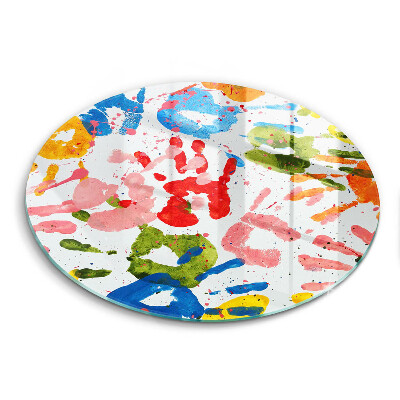 Tagliere in vetro Tracce delle mani dei bambini