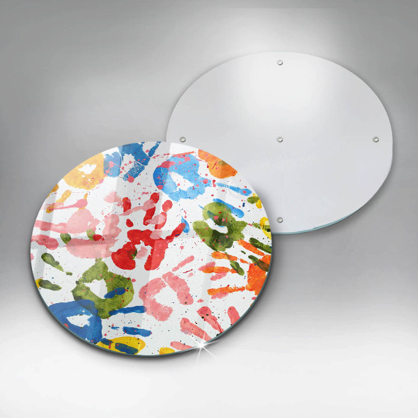 Tagliere in vetro Tracce delle mani dei bambini