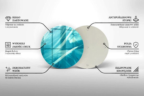 Tagliere in vetro Piume delicate