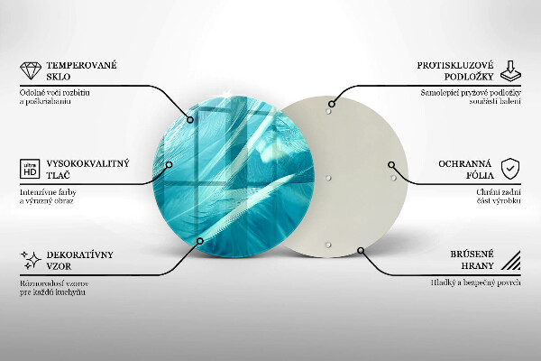 Tagliere in vetro Piume delicate