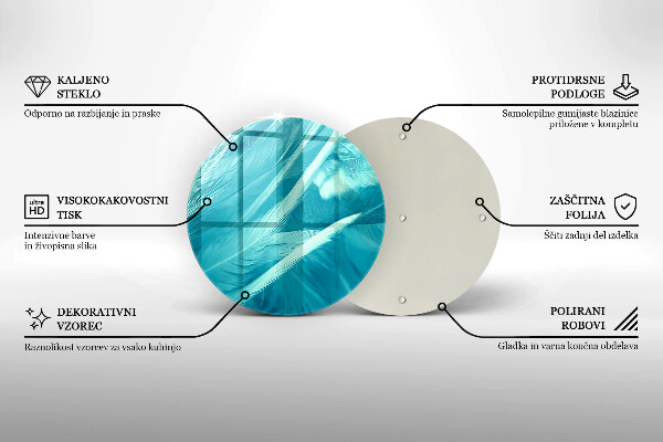 Tagliere in vetro Piume delicate