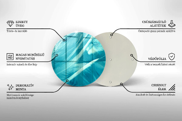 Tagliere in vetro Piume delicate