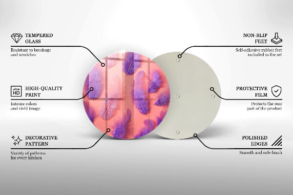 Tagliere in vetro Piume soffici