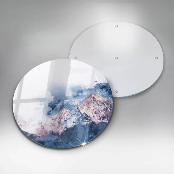 Tagliere in vetro temperato Montagne dipinte astratte