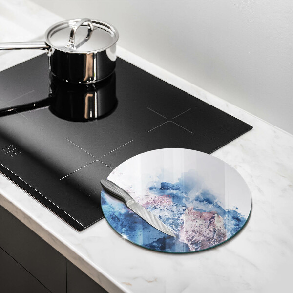 Tagliere in vetro temperato Montagne dipinte astratte