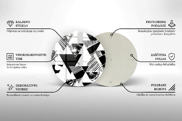 Tagliere in vetro temperato Triangoli geometrici