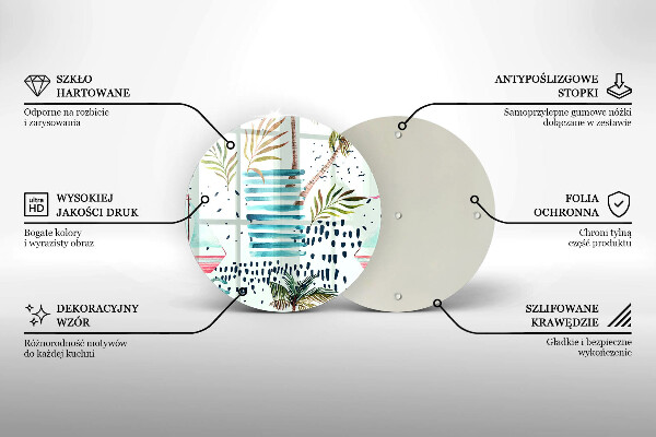 Tagliere in vetro temperato Illustrazioni di vacanze