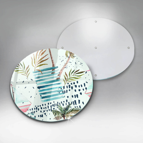 Tagliere in vetro temperato Illustrazioni di vacanze