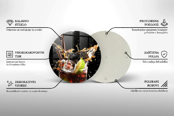 Tagliere in vetro Bere con ghiaccio