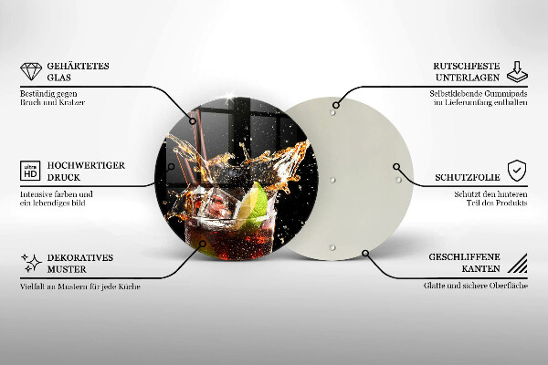 Tagliere in vetro Bere con ghiaccio