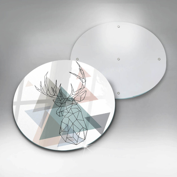 Tagliere in vetro temperato Cervi astratti