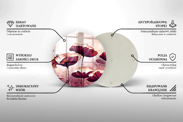Tagliere in vetro temperato Pittura di fiori