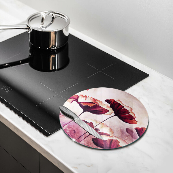 Tagliere in vetro temperato Pittura di fiori