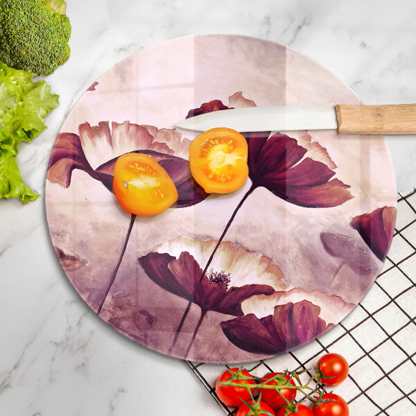 Tagliere in vetro temperato Pittura di fiori