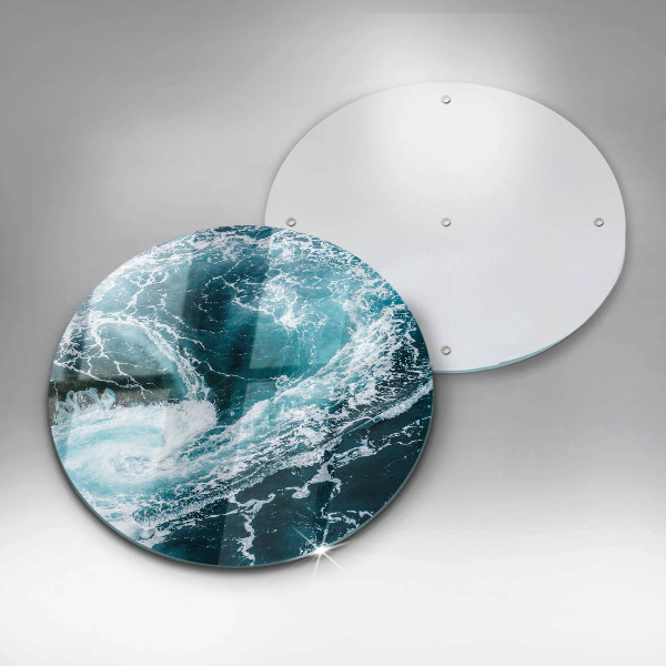 Tagliere in vetro temperato Onde d'acqua schiumose